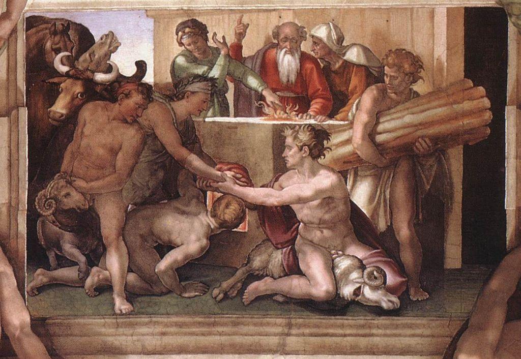 Il-Sacrificio-di-Noè-Michelangelo