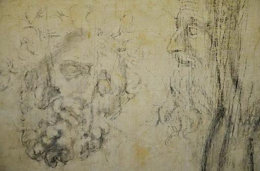 Disegni-di-Michelangelo-nel-sotterraneo-della-Sagrestia-Nuova-di-San-Lorenzo